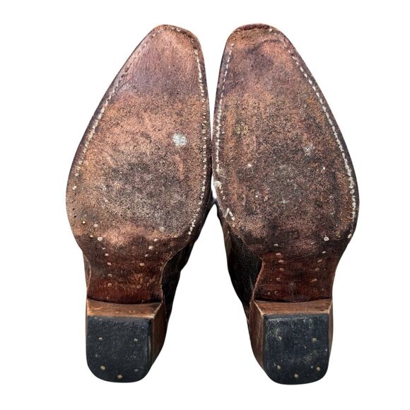 Circle G Womens Western Dragonfly Embroidered Boots Square Toe Brown Size 7.5 M - Picture 11 of 16